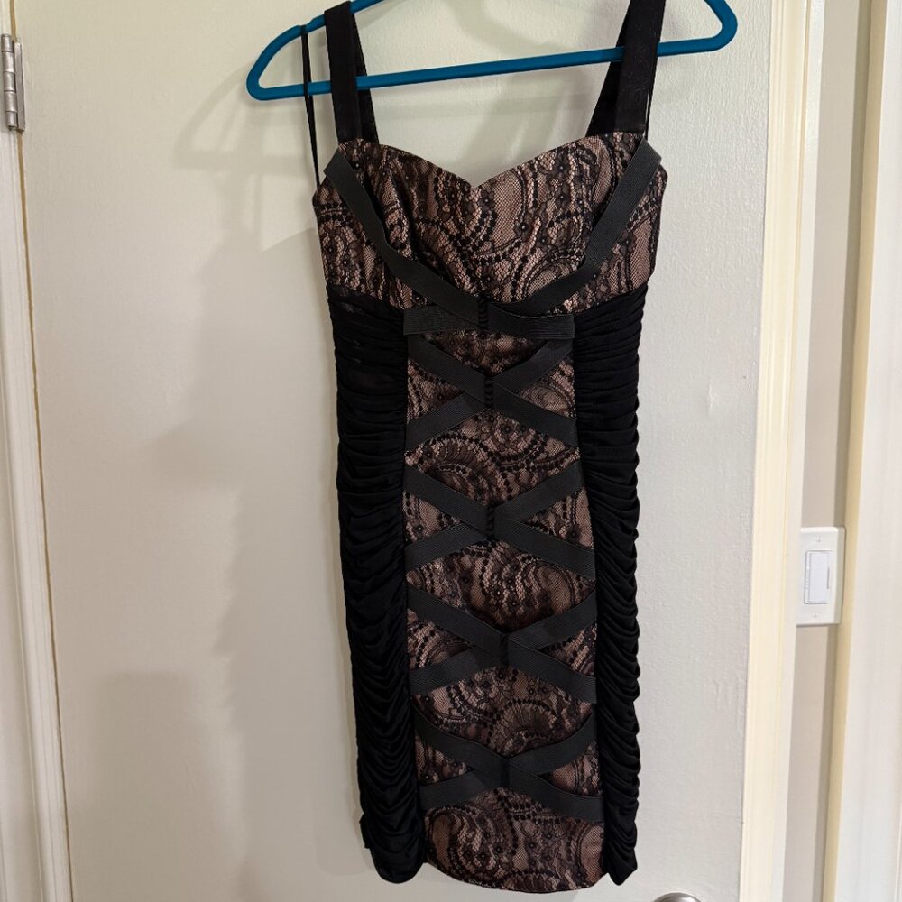 Jovani Corset Lace Cocktail Dress